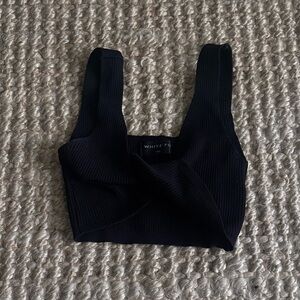 White Fox Boutique Black Crop Top